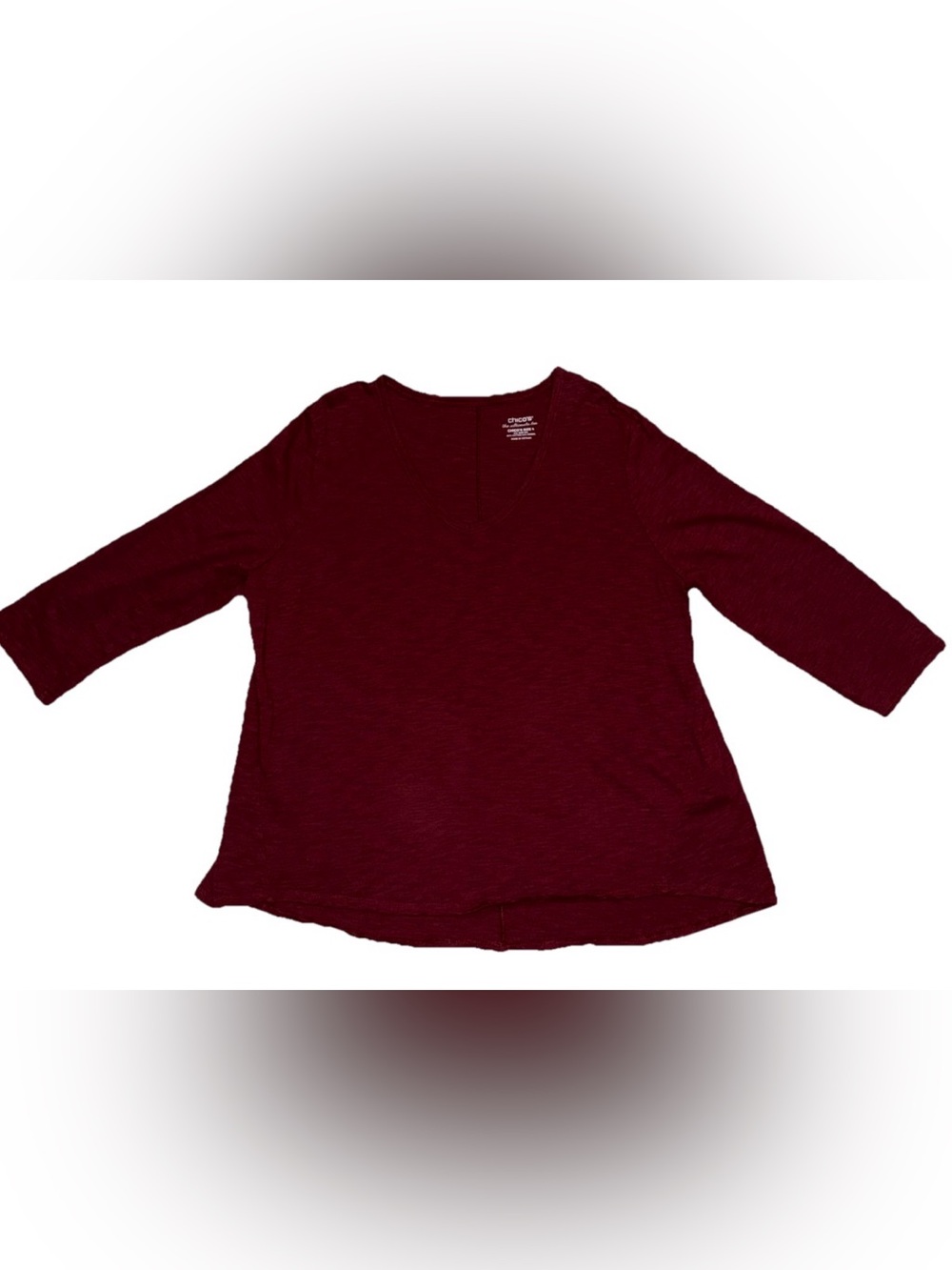 Choice women’s red burgundy the ultimate tee shirt size 4 US XXL 3/4 sleeve top
